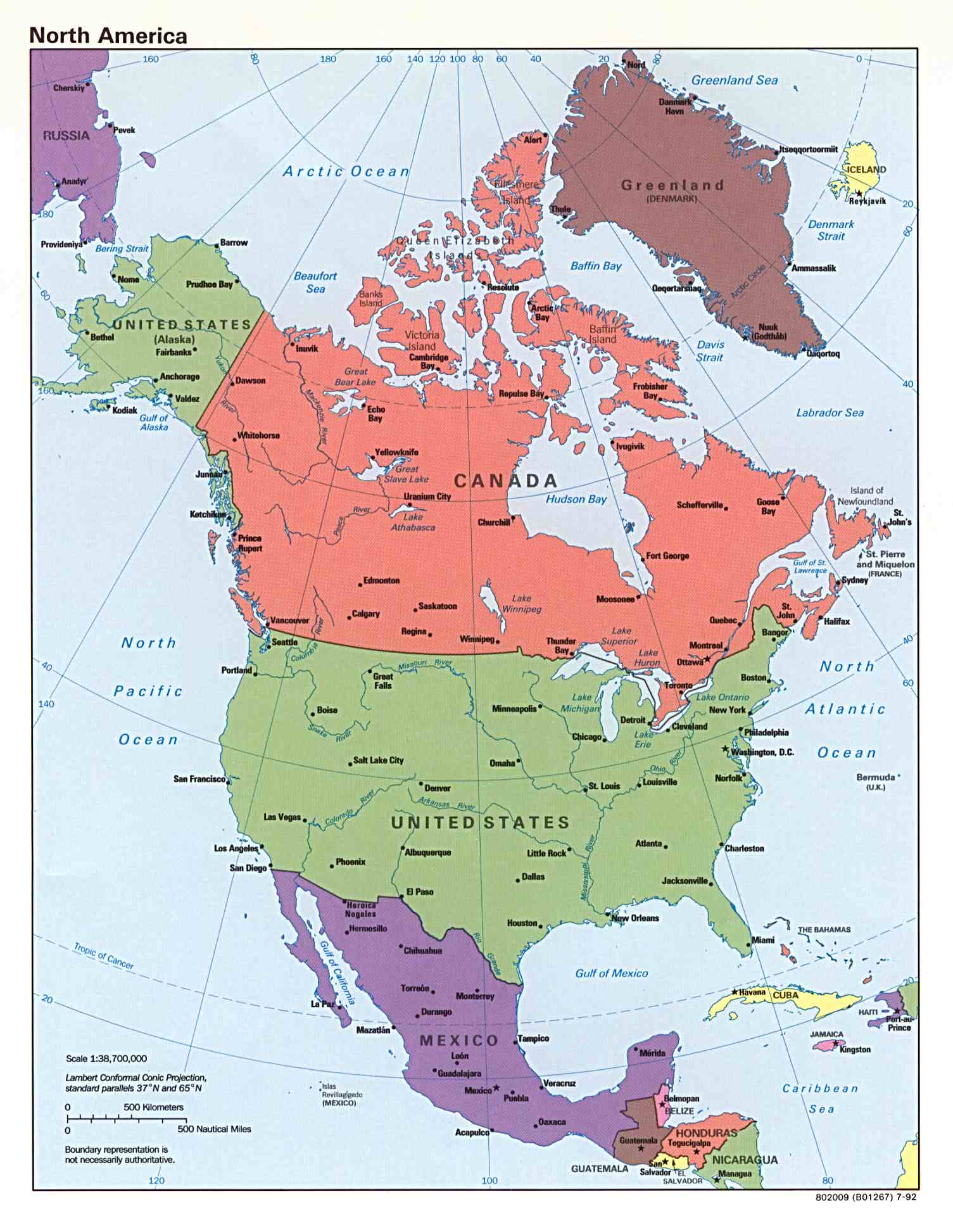 america map continent