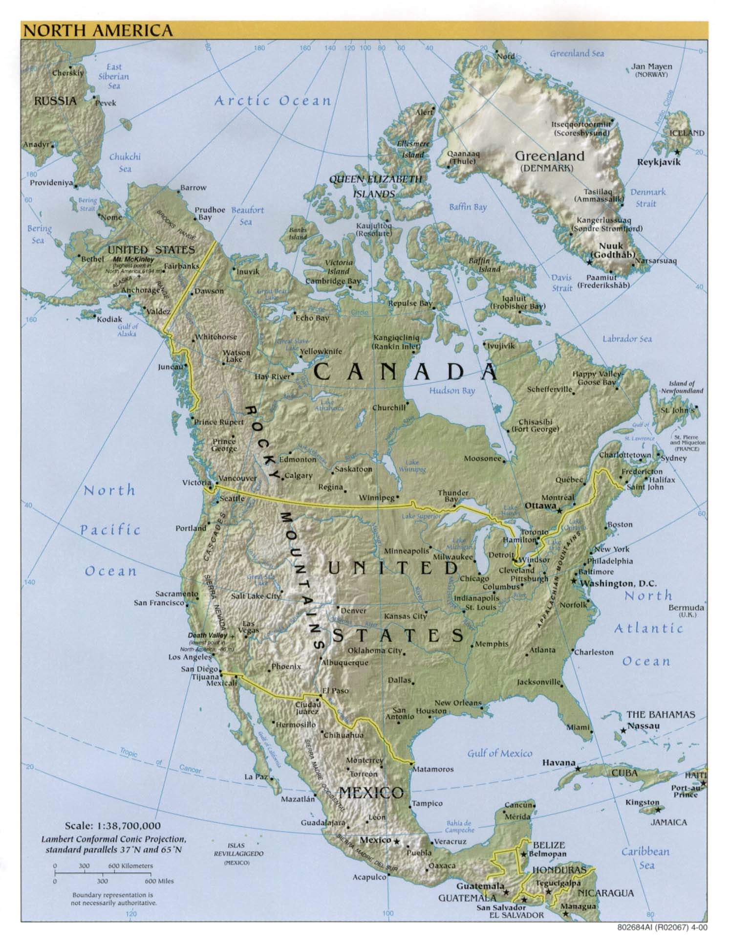 america map continent
