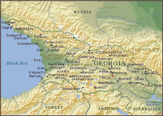 Реки грузии на карте Карта Грузии an error occurred while processing this directive