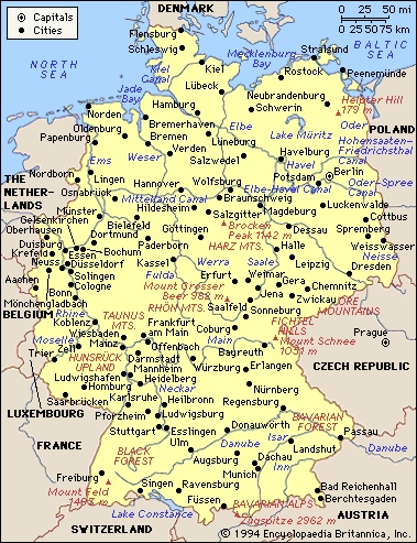 Как выглядит карта германии
