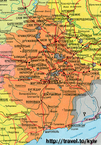 Карта рек донецкой области