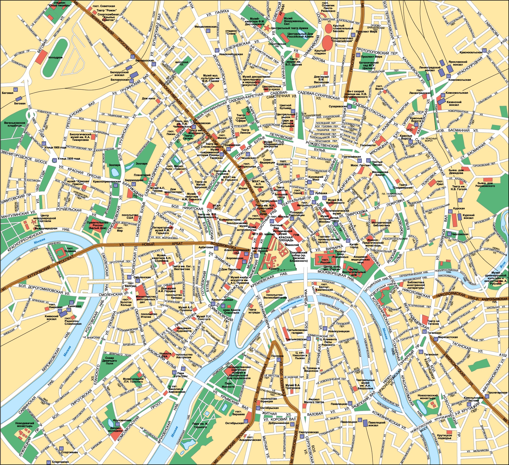 Карта высот москвы