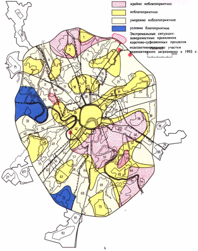 Карта загрязненности москвы