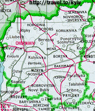 Сумская и черниговская область карта