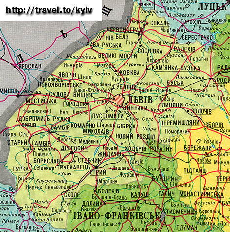 Карта украины львовская область